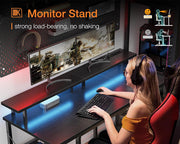 BASE 48 — LED Gaming Desk with Monitor Shelf