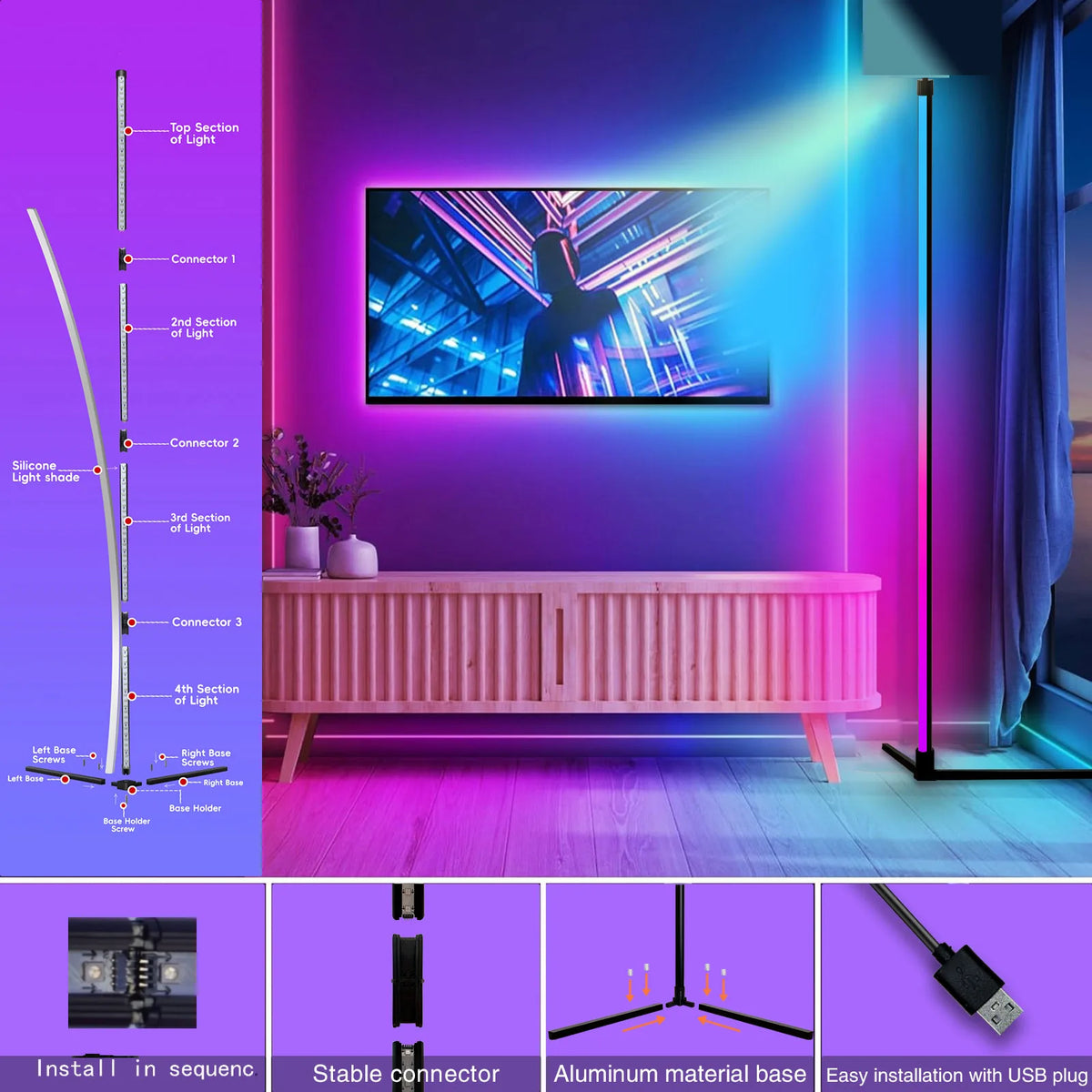 BEAM — RGB Corner Floor Lamp