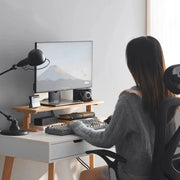 Working at a desk with the DECK riser