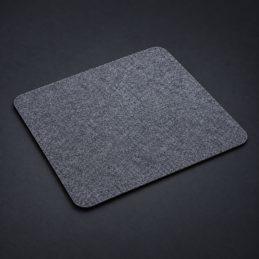TILE — Felt Mouse Pad on graphite studio background; styled visualization
