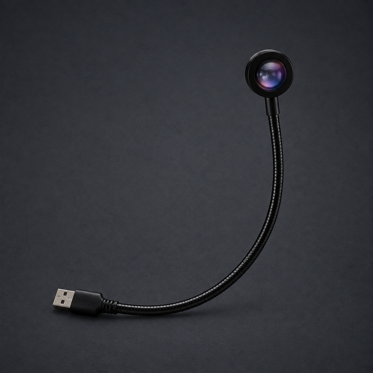 DUSK — Sunset Lamp on graphite studio background; styled visualization