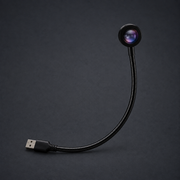 DUSK — Sunset Lamp on graphite studio background; styled visualization