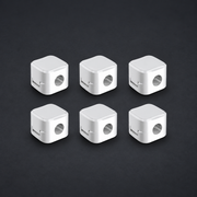 SNAP — Magnetic Cable Clips (6-pack) on graphite studio background; styled visualization