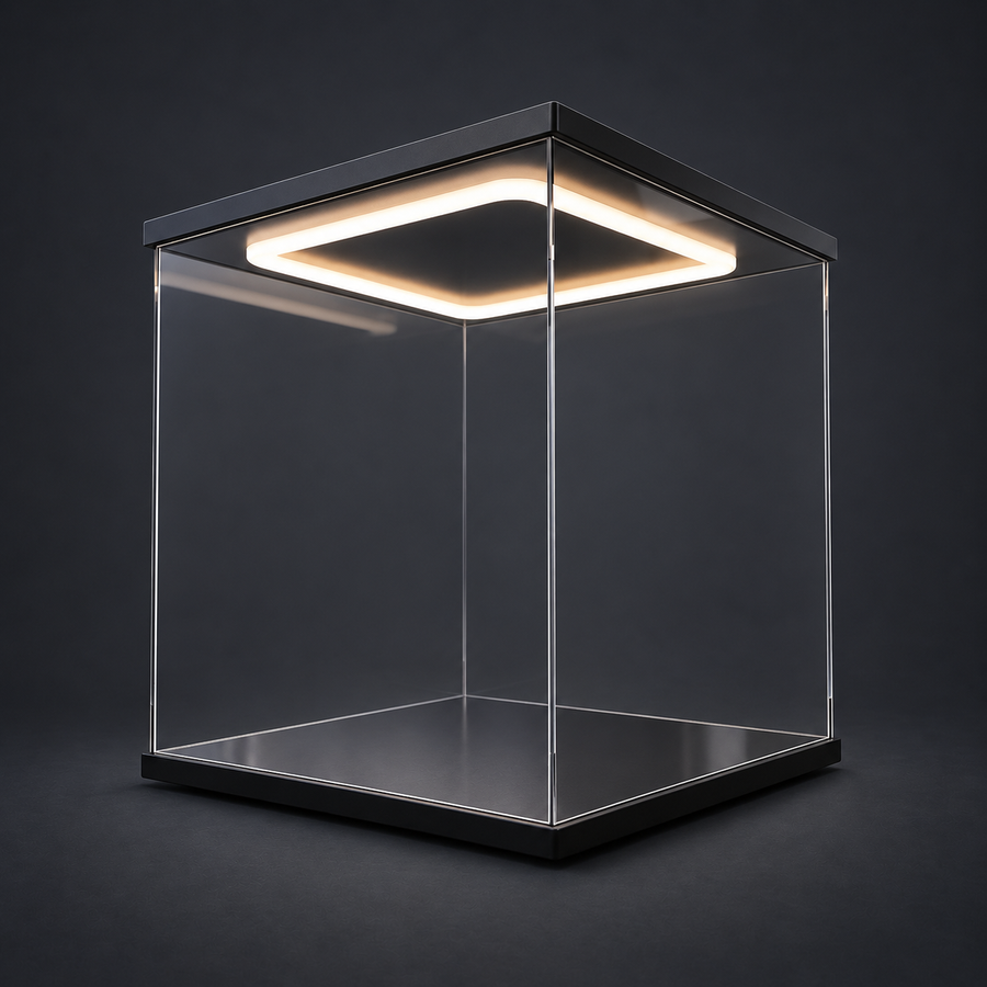 SHOWCASE — LED Acrylic Display Case — individual component photo; styled visualization