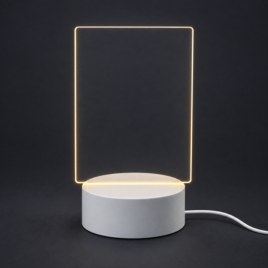 GLOWNOTE — LED Acrylic Message Board — individual component photo; styled visualization