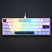 STRIKE — 60% Mechanical Keyboard on graphite studio background; styled visualization