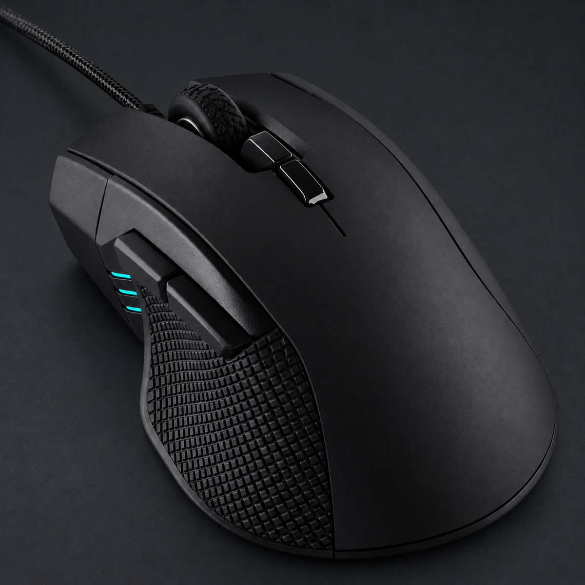 ironclaw-mouse — logo-free graphite studio photo
