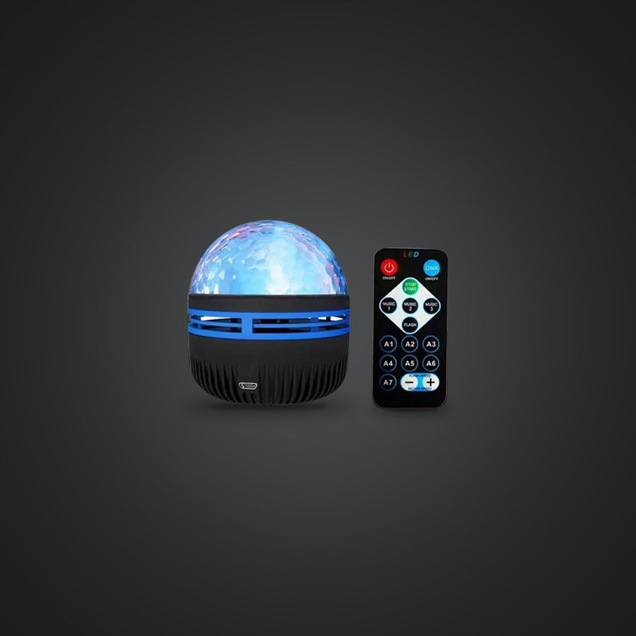NOVA aurora light projector with its remote