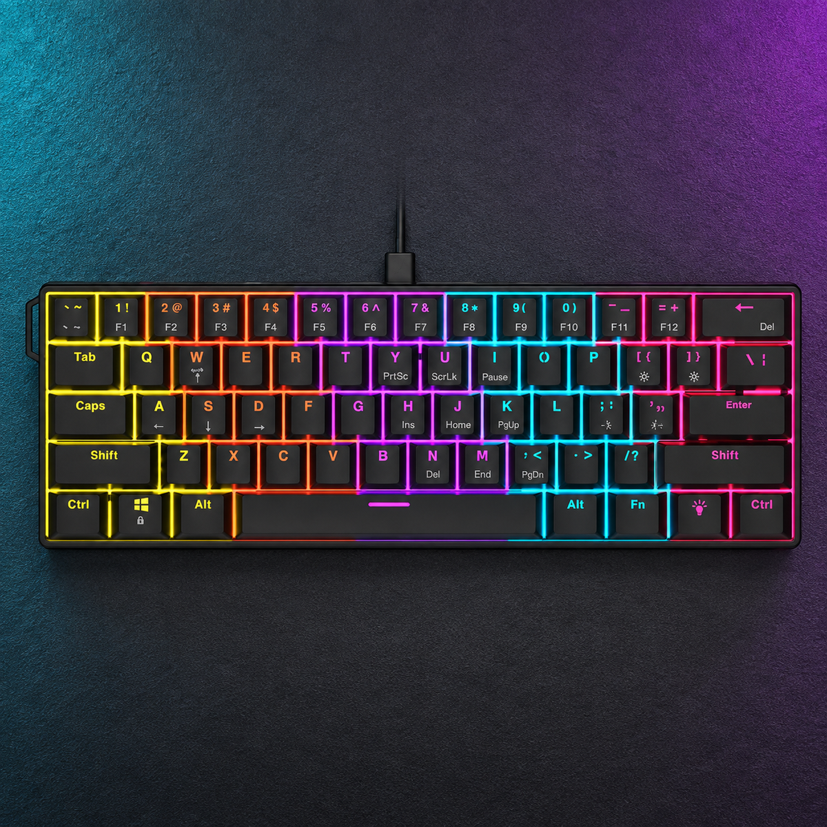 STRIKE 60% mechanical keyboard — Black version