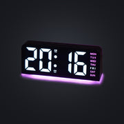 NEON LED desk clock, purple glow