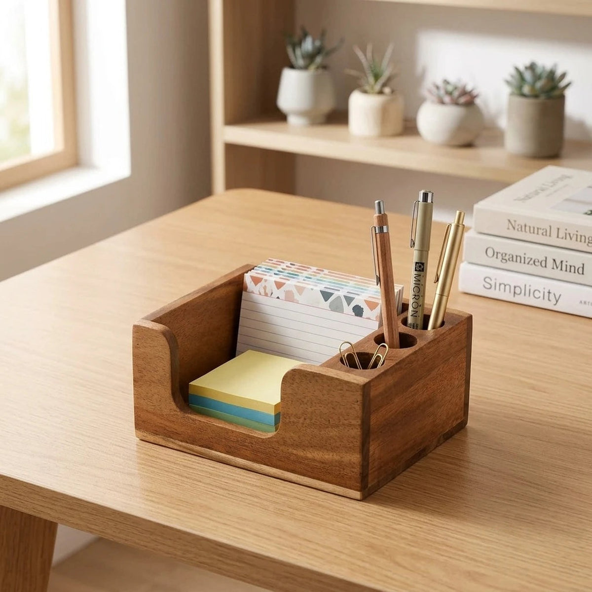 NOTE on a desk with notes and pens