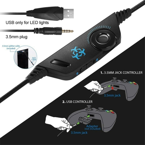 COMMS — Wired Gaming Headset with LED Lighting